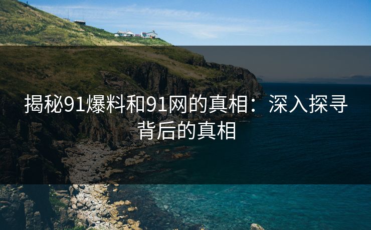 揭秘91爆料和91网的真相：深入探寻背后的真相