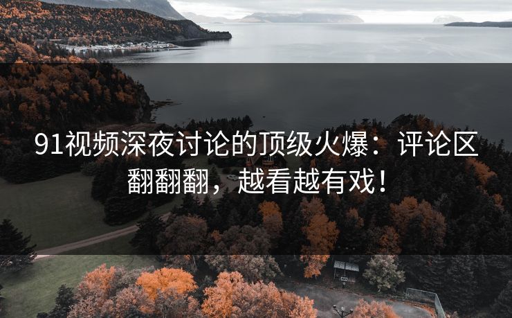 91视频深夜讨论的顶级火爆：评论区翻翻翻，越看越有戏！