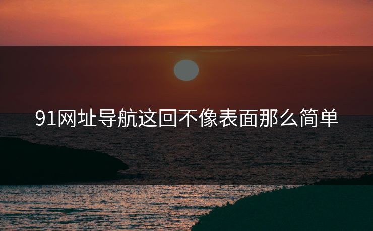 91网址导航这回不像表面那么简单