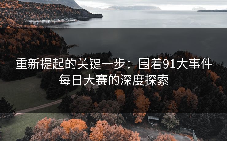 重新提起的关键一步：围着91大事件每日大赛的深度探索